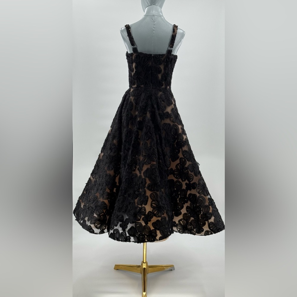 🆕 BRONX & BANCO 🧿 NWOT Sabrina Midi Dress, Black Floral - Sz M / US 6 - Picture 8 of 17